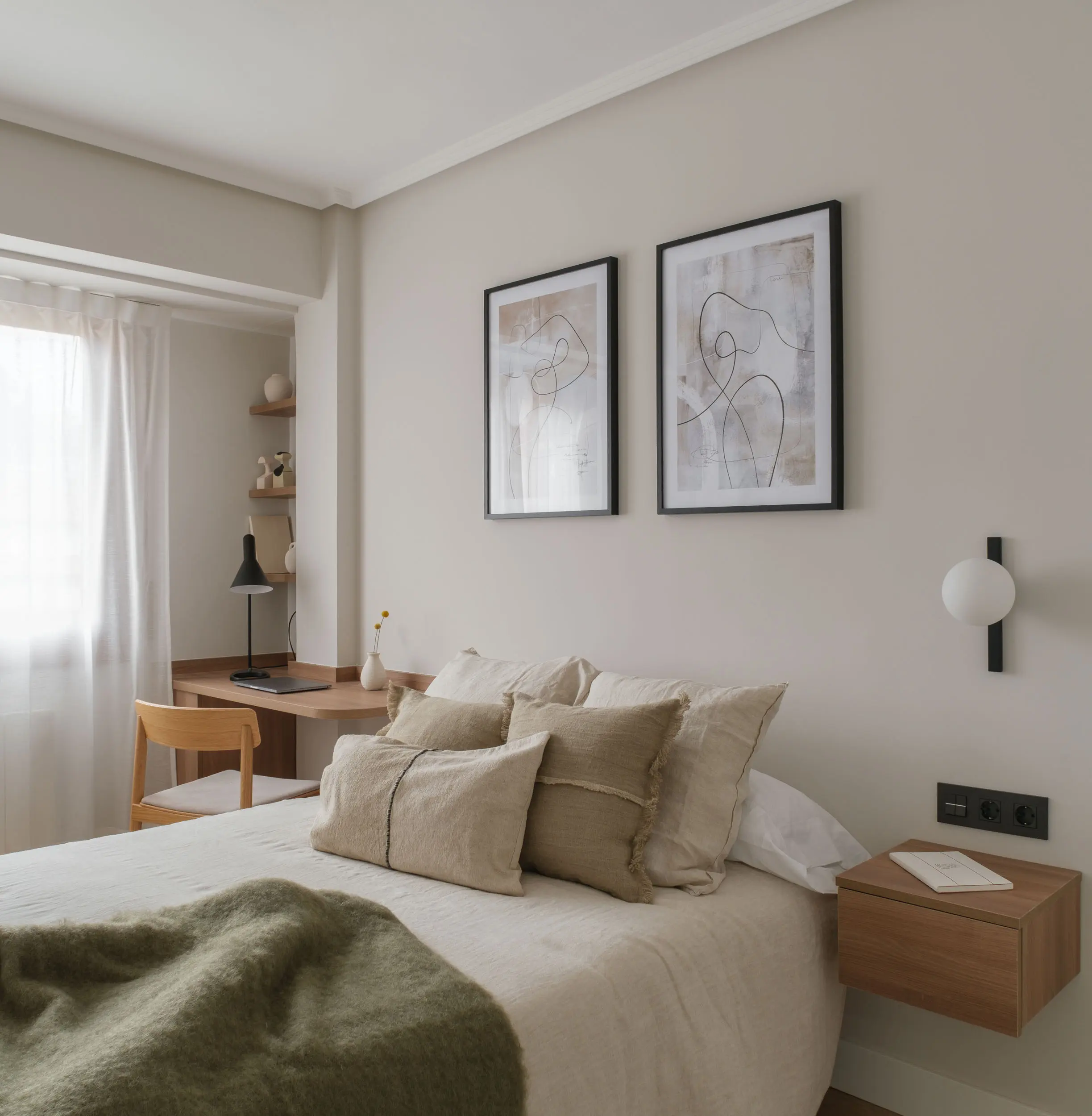 Fotografía de interiores cama vivienda en Rekalde Fotografía de interiores cama vivienda en Rekalde
