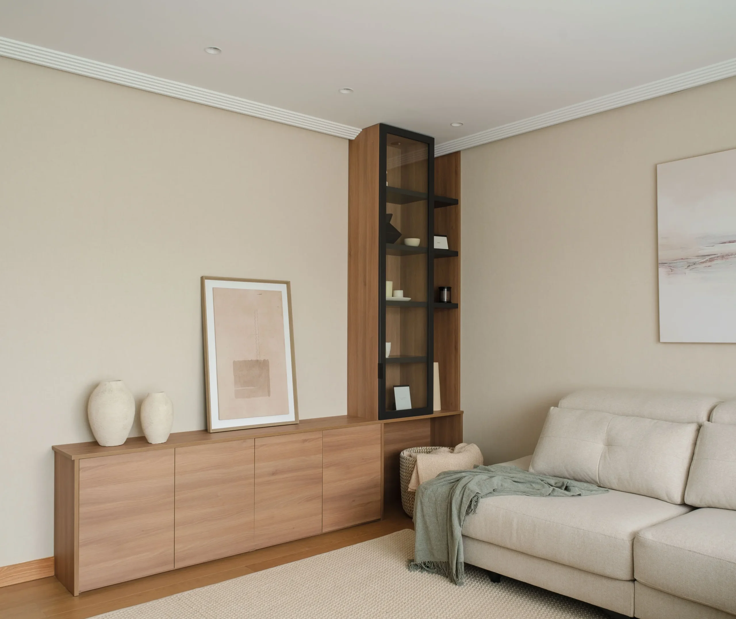 Interior photography of shelving in Etxebarri home Interior photography of shelving in Etxebarri home