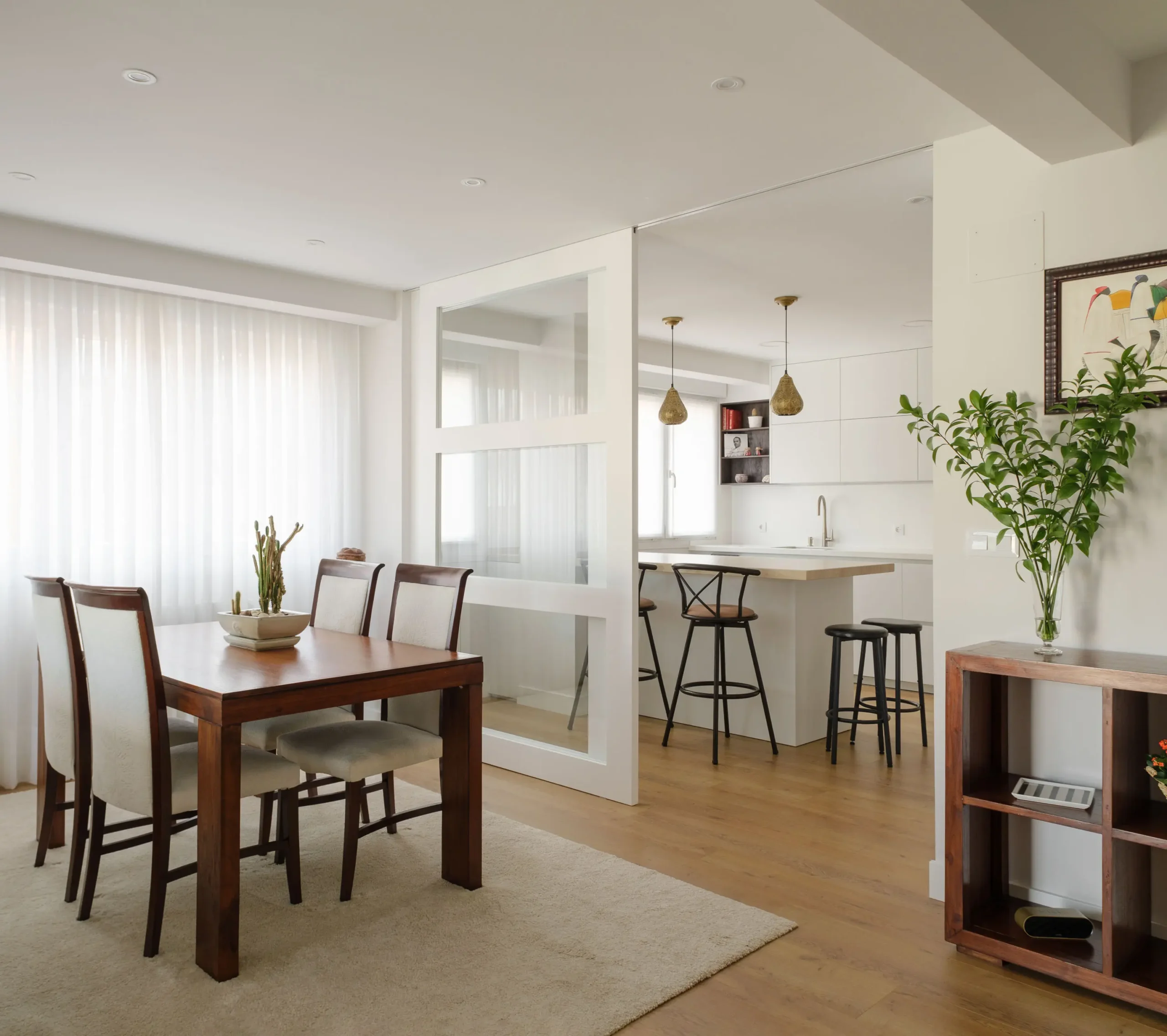 Fotografía interiores salón cocina vivienda Getxo Fotografía interiores salón cocina vivienda Getxo