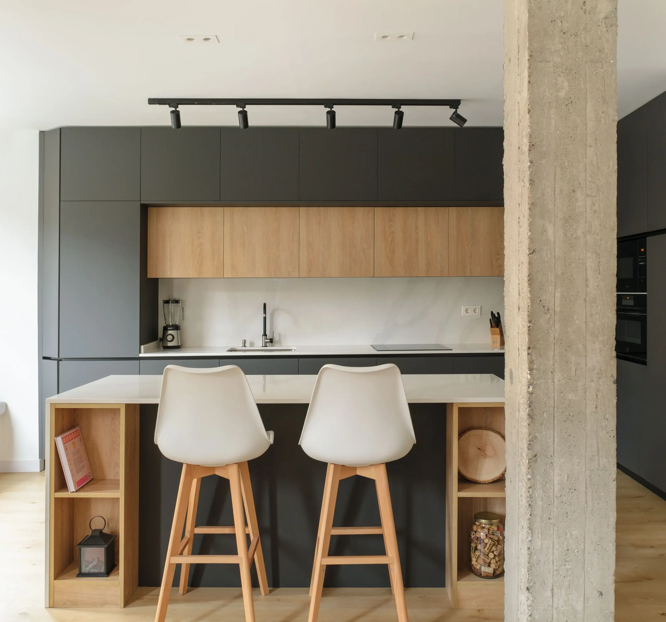 Interior photography of kitchen and living room in bilbao Interior photography of kitchen and living room in bilbao